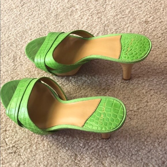 Nine West Bright green wooden heels - Picture 2 of 5